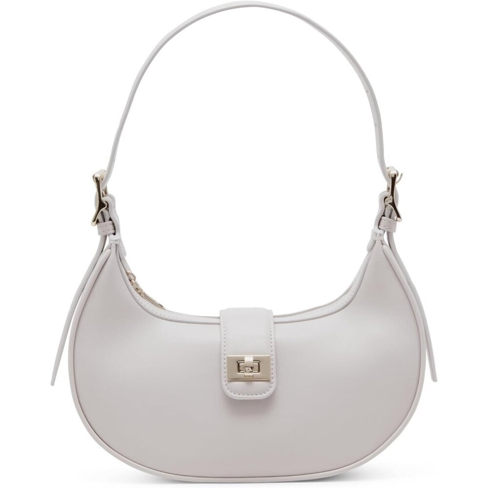 Women's Structured Hobo Bag Leather Crossbody Shoulder Clutch Bone